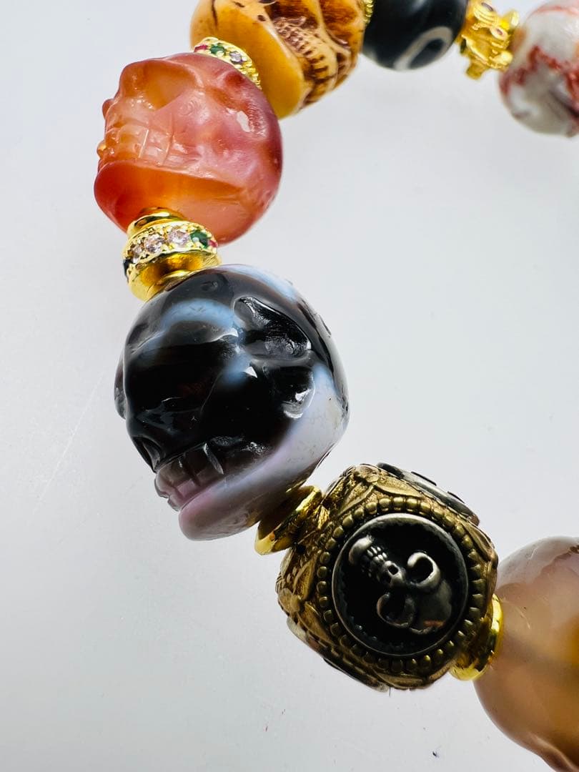 天然石スカル！力強く、守護・再生・引き寄せをテーマにしたブレスレット