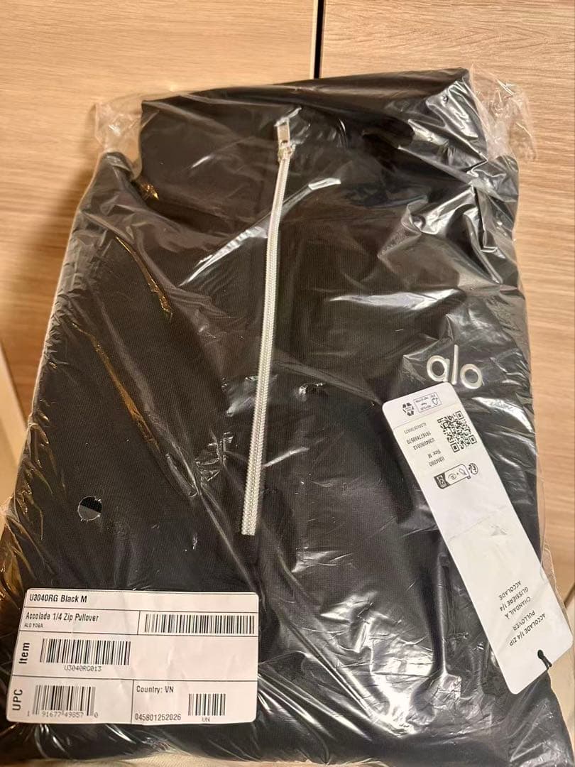 alo Accolade 1/4 Zip pullover ブラック　S