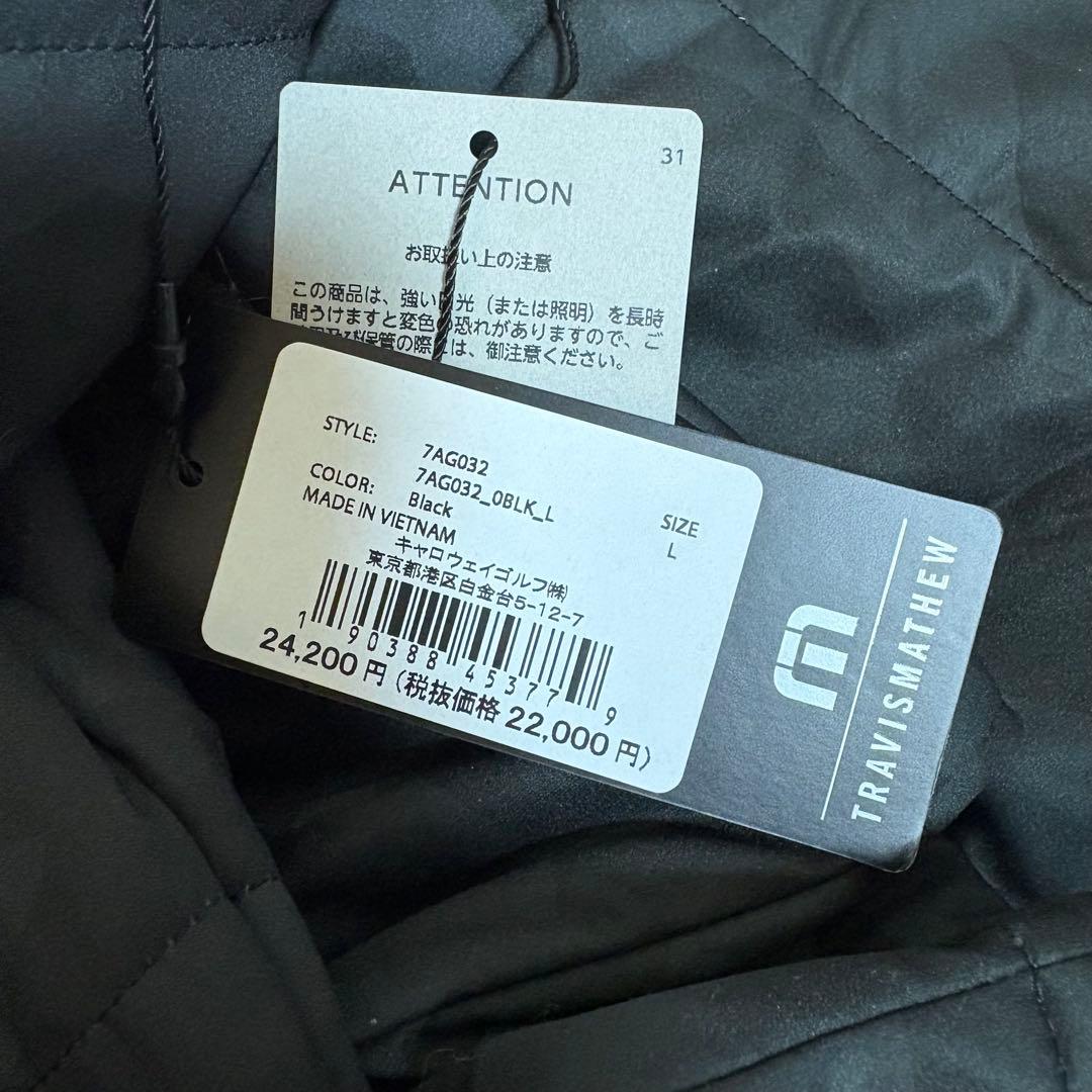 新品 TRAVISMATHEW 中綿 パンツ ゴルフウェア ブラック Lサイズ