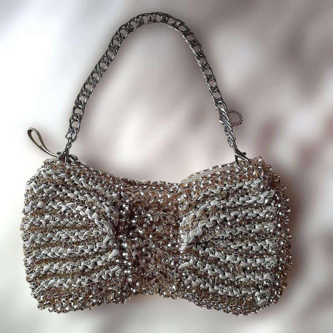 アンテプリマ　ANTEPRIMA　ポーチ　ミニバッグ　ワイヤーバッグ　ゴールド