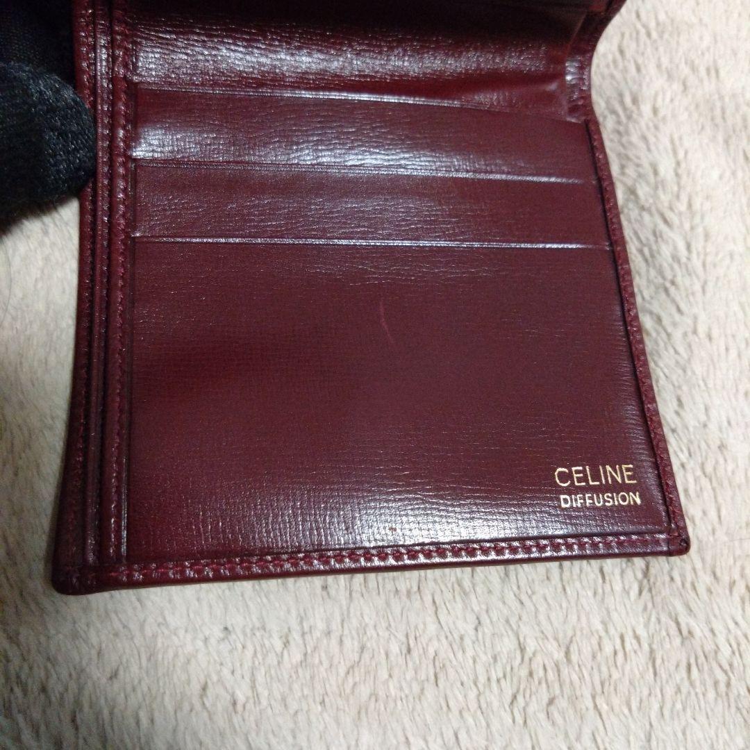 90s CELINE セリーヌ 二つ折り財布 スウェード マカダム コンパクト