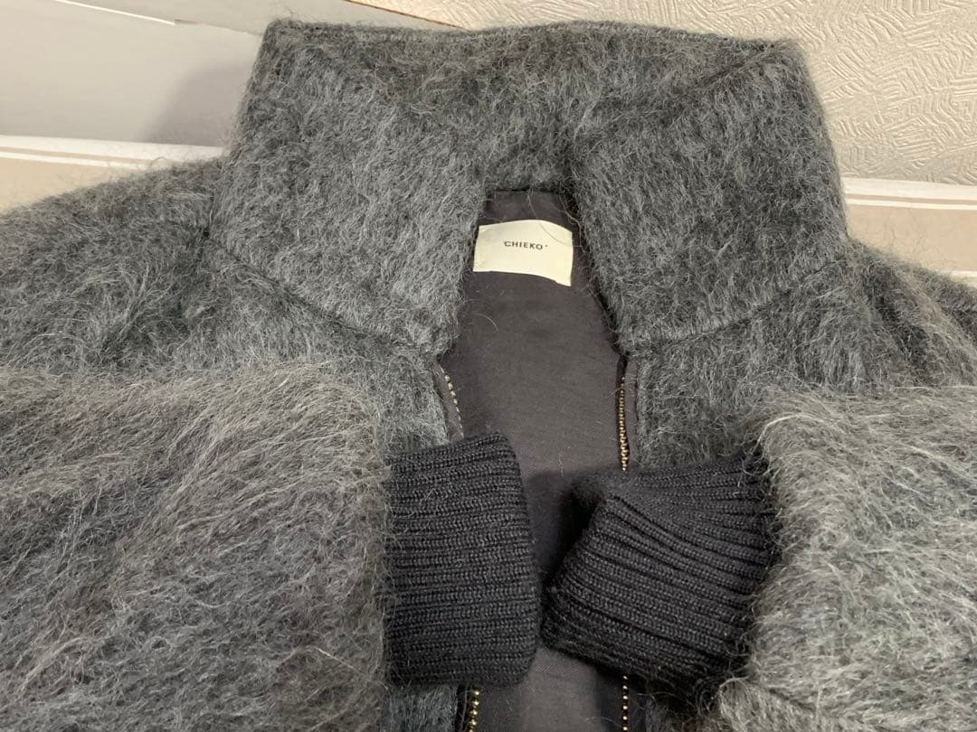 値下げ中！CHIEKO+ shaggy blouson 36 grey ブルゾン