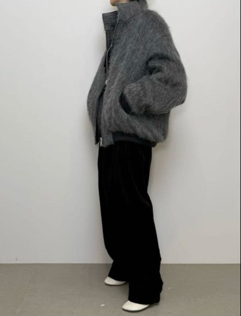 値下げ中！CHIEKO+ shaggy blouson 36 grey ブルゾン