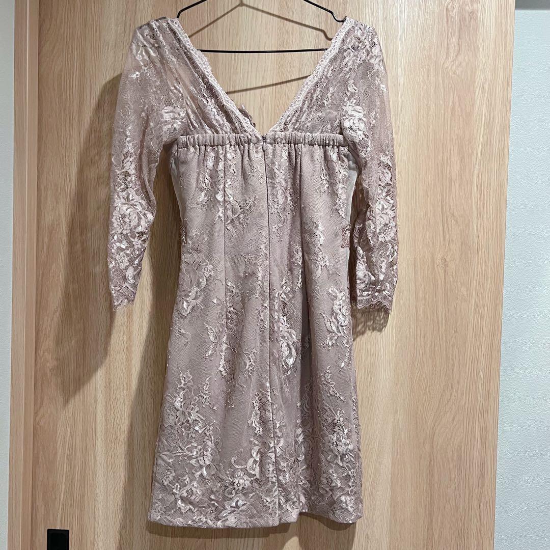 【ローブドフルール】ロングスリーブ×ビジュータイトミニキャバドレス