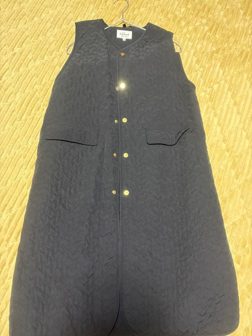 mhmammy☆ le Glazik ブラック　キルティングベスト