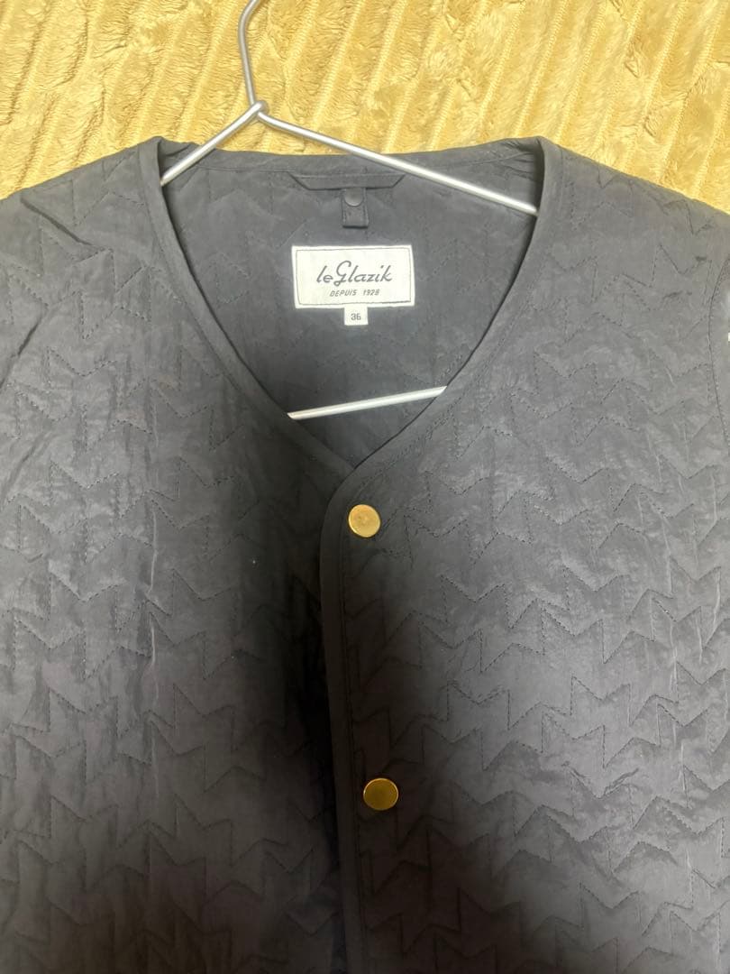 mhmammy☆ le Glazik ブラック　キルティングベスト