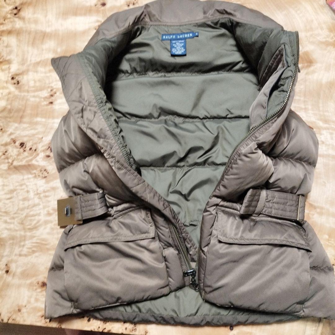 Ralph Lauren グレー ダウンベスト フード付き(10-4)