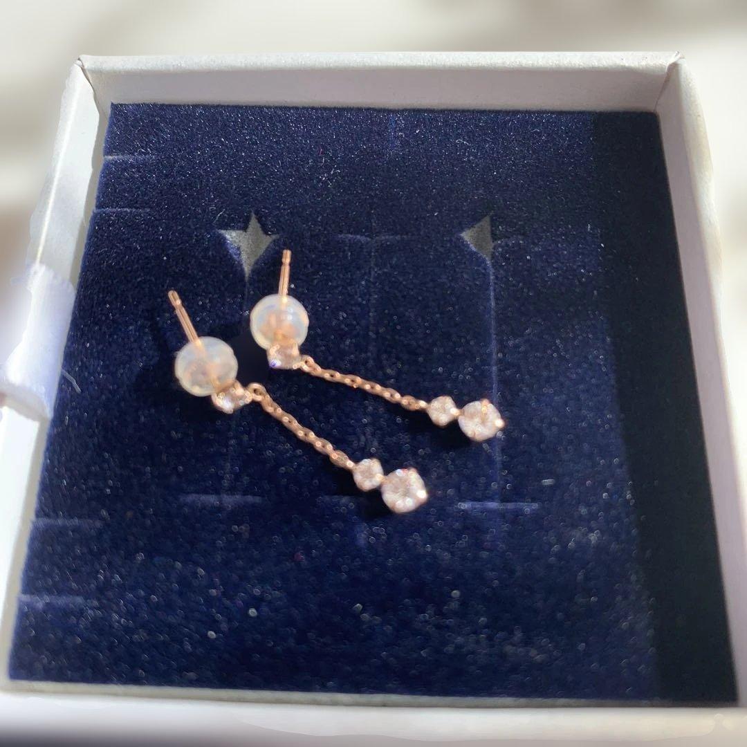 4℃ ピンクゴールド ピアス