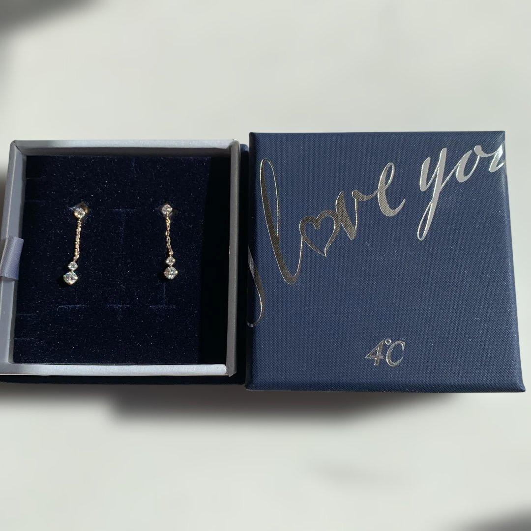 4℃ ピンクゴールド ピアス