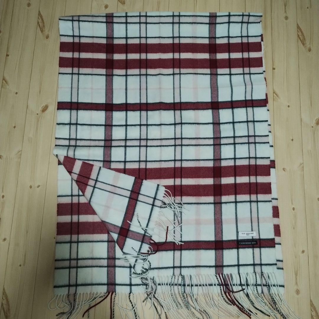 最終値下！OLD ENGLAND cashmere100% チェック大判ストール