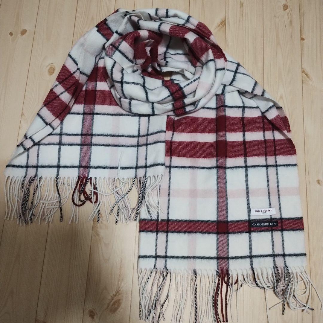 最終値下！OLD ENGLAND cashmere100% チェック大判ストール