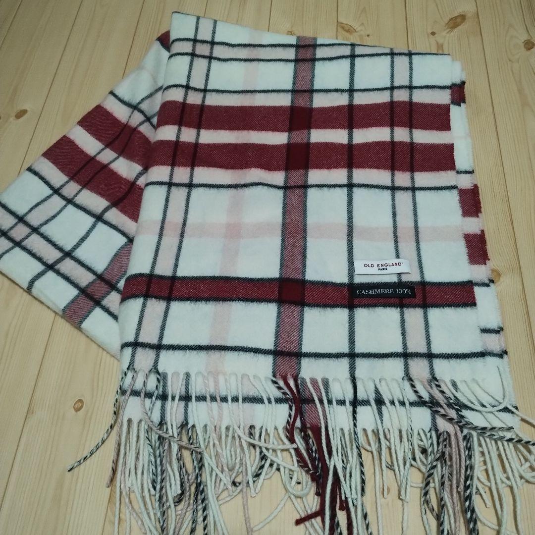最終値下！OLD ENGLAND cashmere100% チェック大判ストール
