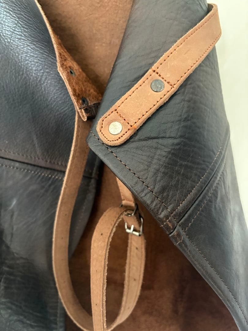 【美品】ペトロマックス レザーエプロン Petromax キャンプ 焚き火 本革