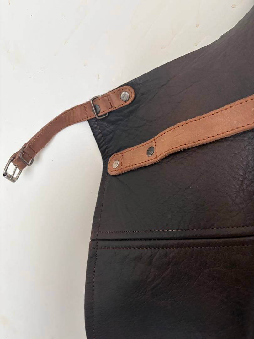 【美品】ペトロマックス レザーエプロン Petromax キャンプ 焚き火 本革