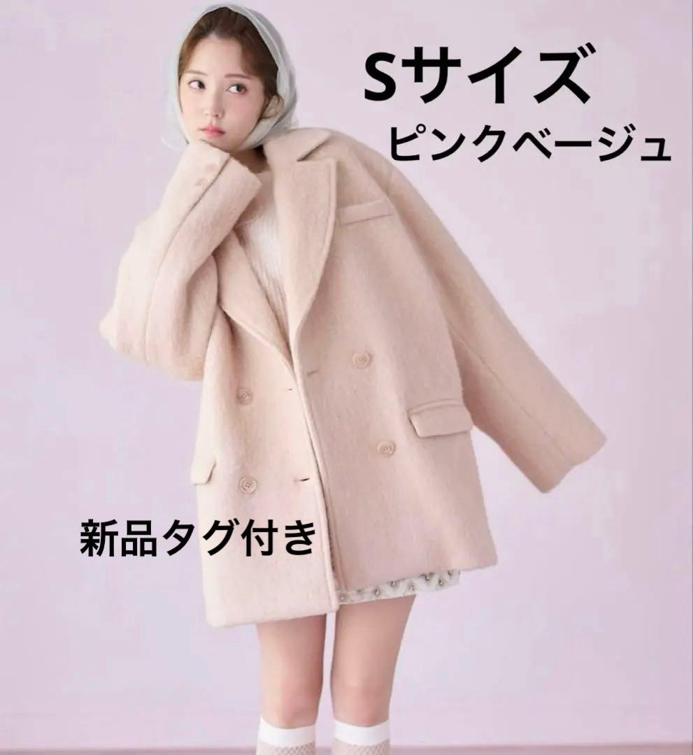 PEACHJOHNダブルシャギーショートコート