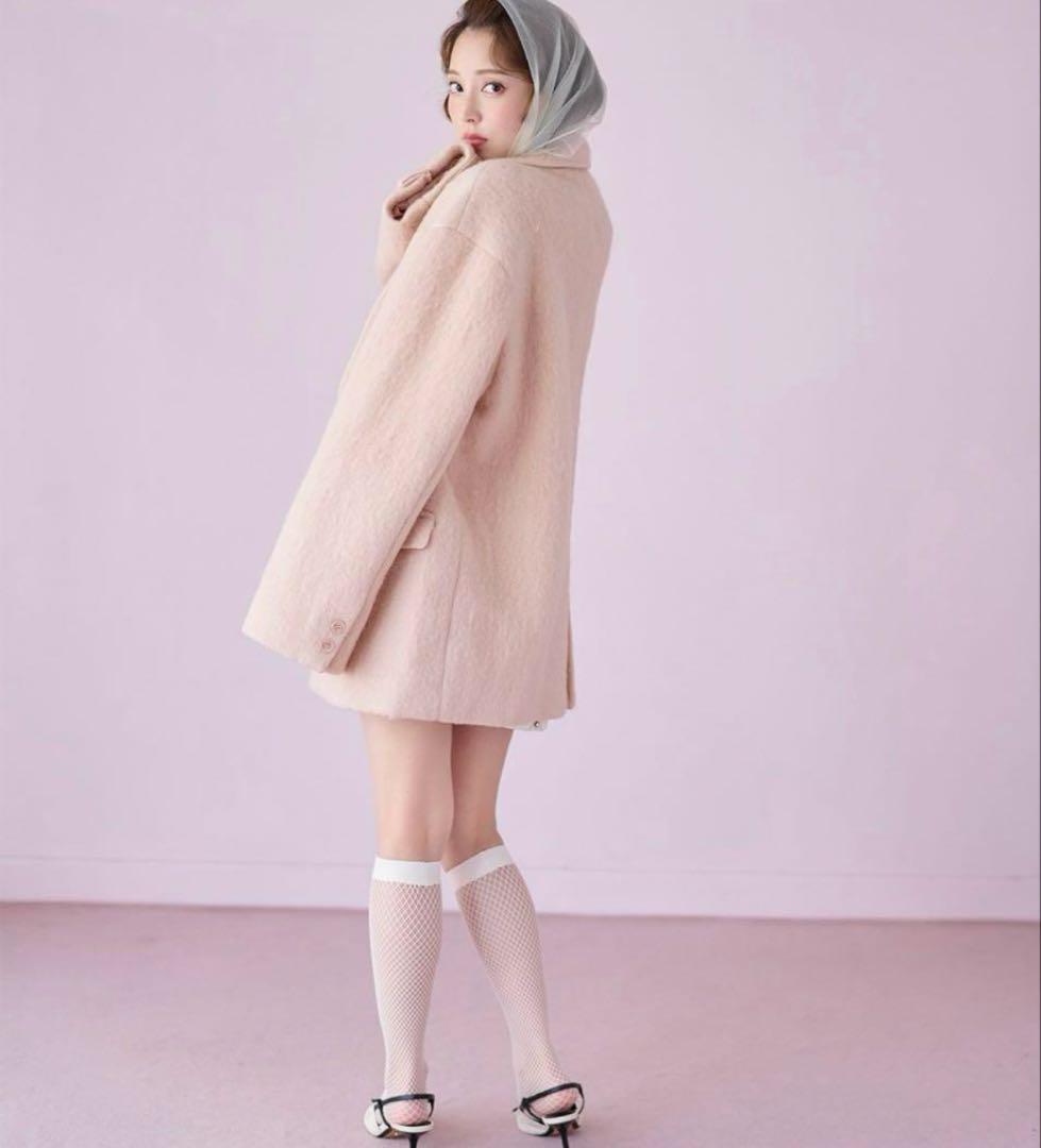 PEACHJOHNダブルシャギーショートコート