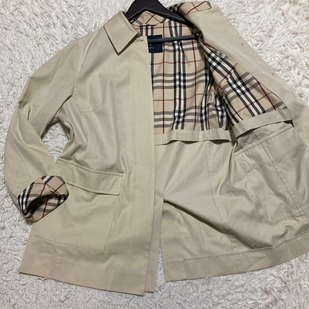 バーバリー スプリングコート XL 13号 ノバチェック ジャケット