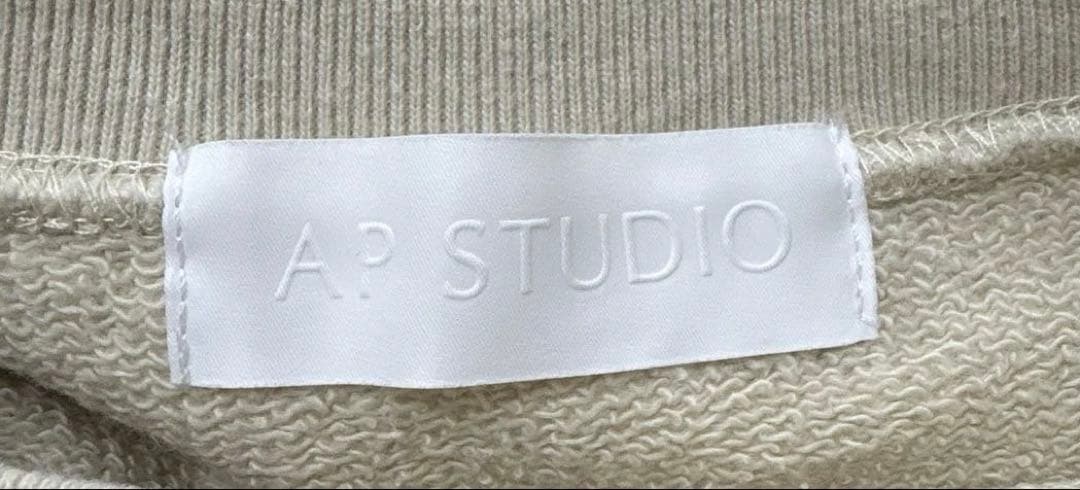 極美品☆AP STUDIO PRINT SWEAT PULLOVER ナチュラル
