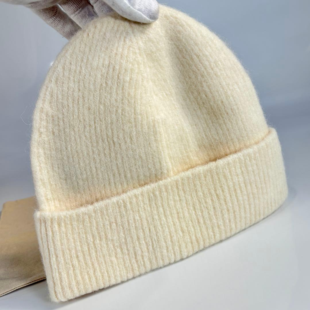 極美品 ami アミパリス ハートA ニット帽 ビーニー アルパカ混 アイボリー