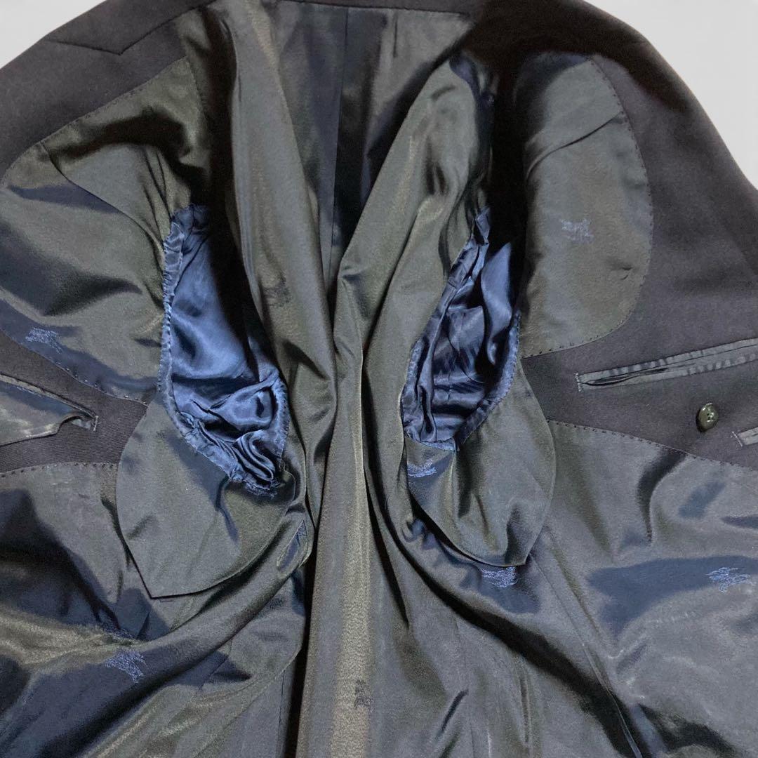 バーバリー★紺ブレ テーラードジャケット 金ボタン ダブル シャドーホース