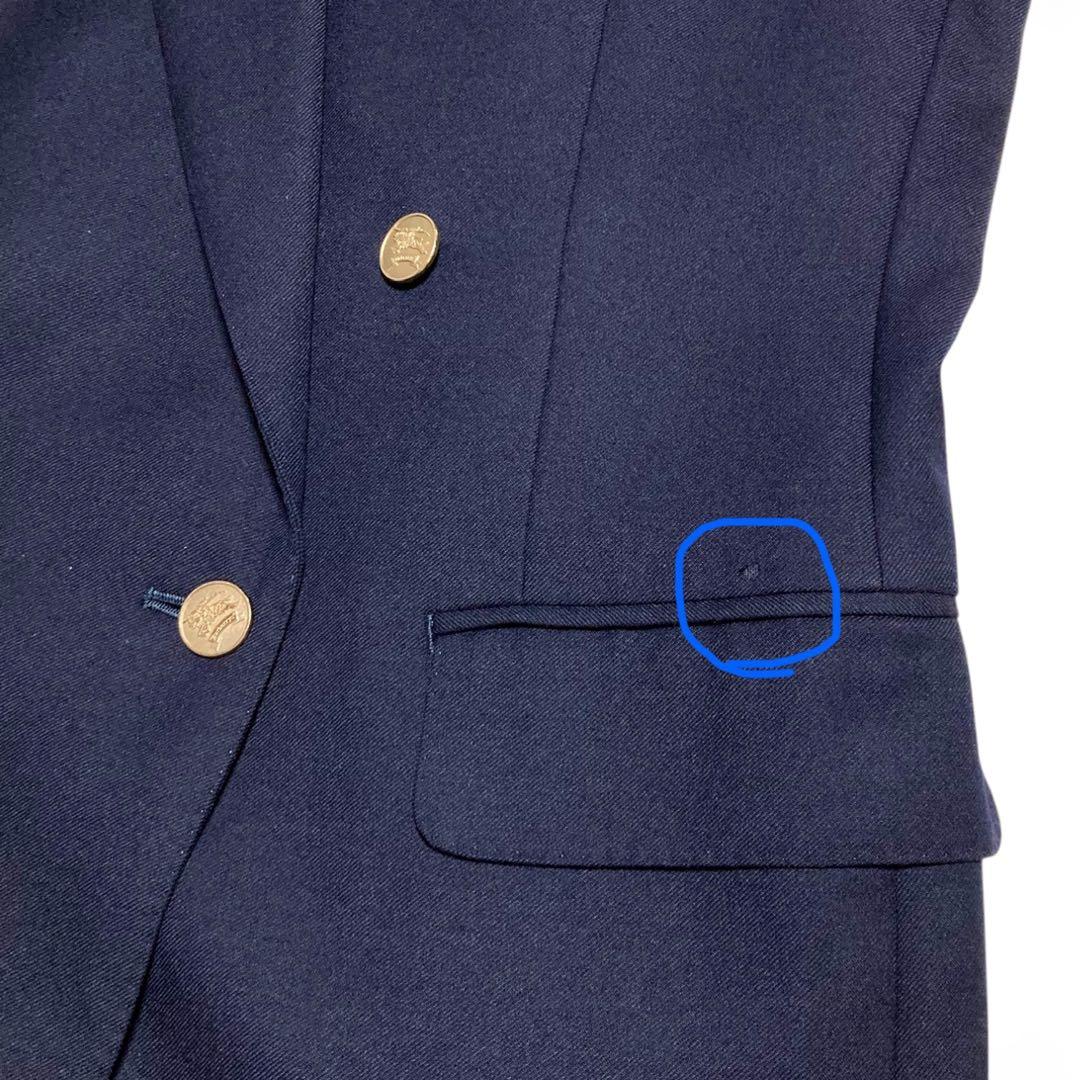 バーバリー★紺ブレ テーラードジャケット 金ボタン ダブル シャドーホース