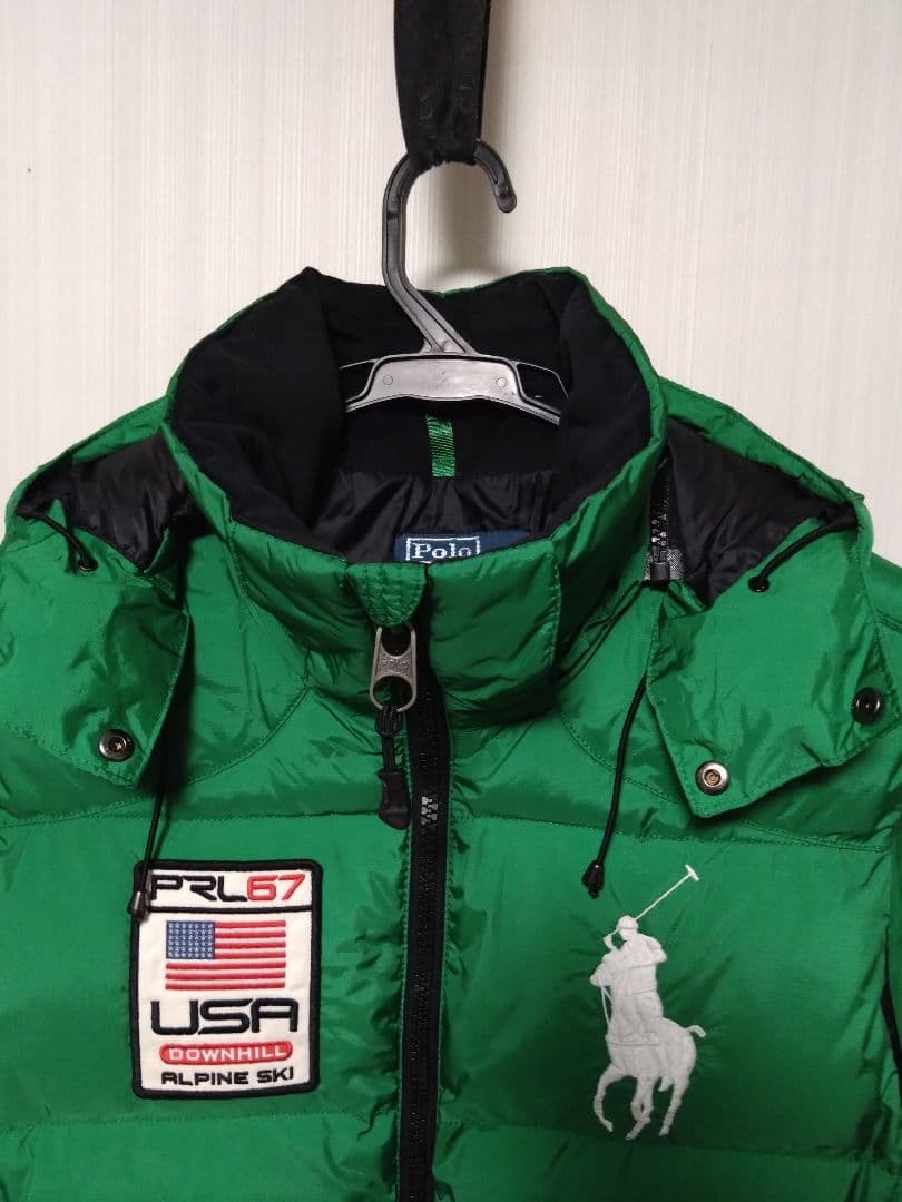 POLO RALPH LAUREN 緑色　ダウンベスト