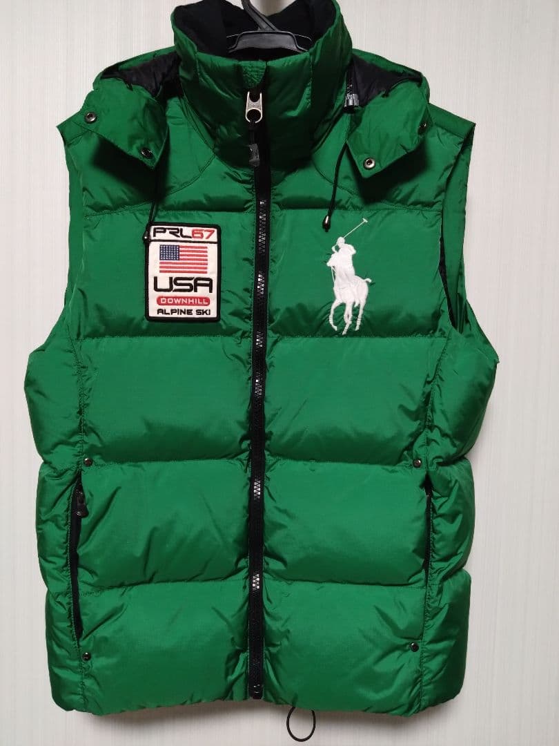 POLO RALPH LAUREN 緑色　ダウンベスト