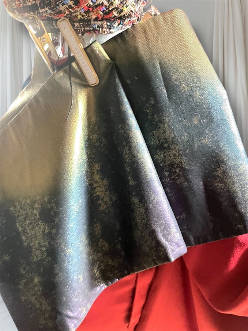 振袖 山本寛斎 赤 暈し フルセット 成人式