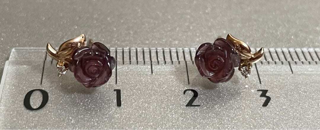 テイクアップ　k18ピアス　ローズ