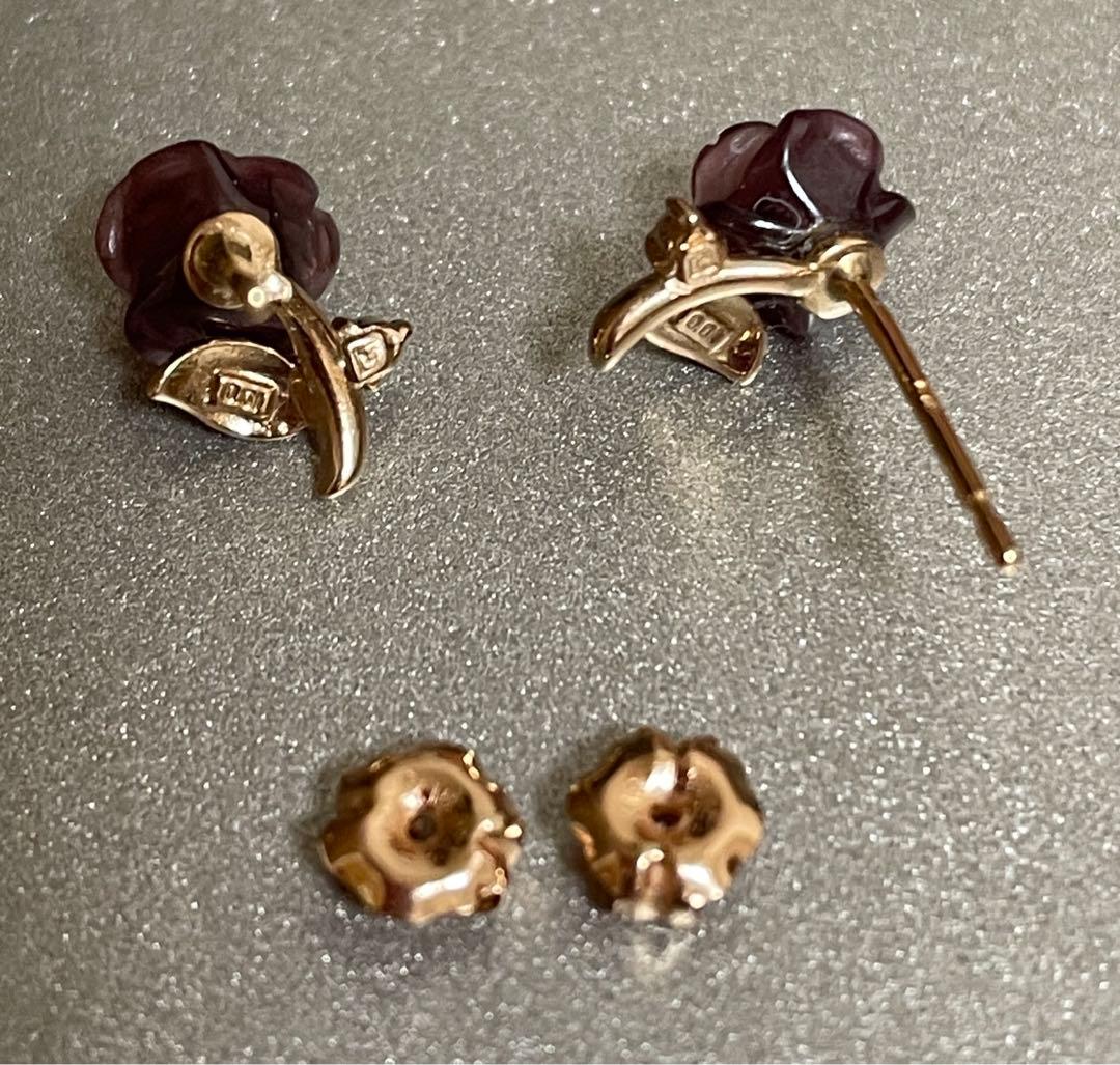 テイクアップ　k18ピアス　ローズ
