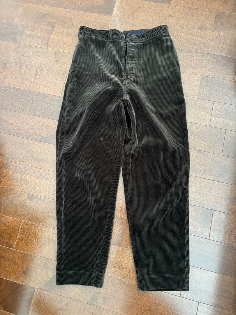 MHL. 茶　ダークグリーン コーデュロイ パンツ　HEAVY CORDUROY