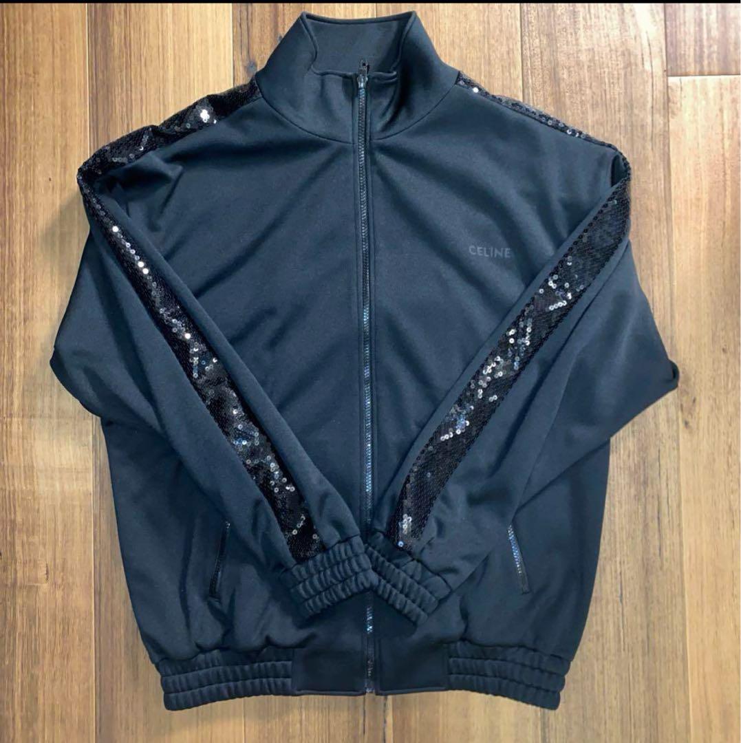 CELINE ブラック ジャージ スパンコール付き