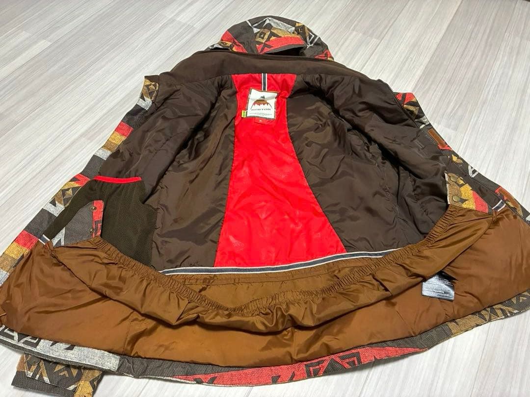Burton M ネイティブ柄　スノーボードウェア　スキー　茶　レディース