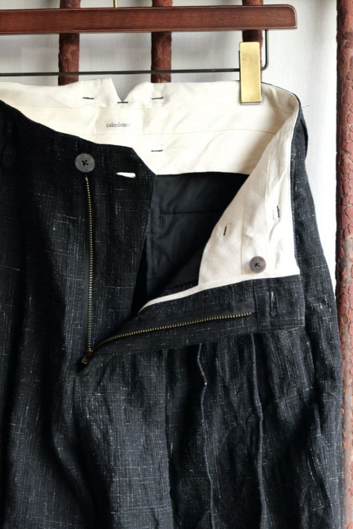 美品 calmlence 3 Pleated Wide Pants カームレンス