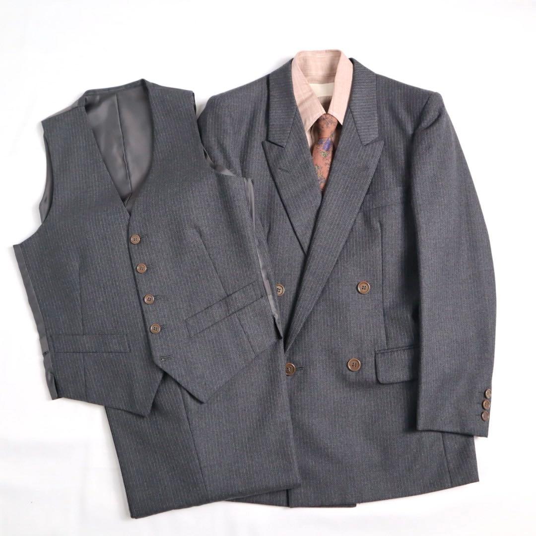 5点セット Vintage ダブル 3ピース スーツ セットアップ DURBAN