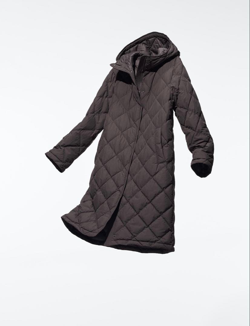 ユニクロ パフテックロングコートリラックスフィット：ブラック L