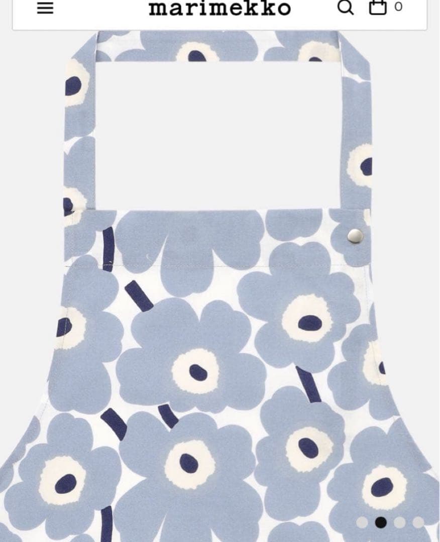 マリメッコ エプロン① ライトブルー 限定