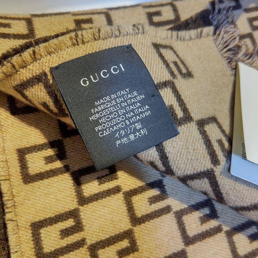❤新品箱袋付❤GUCCI マフラー ストール ショール スカーフ❤ブラウン❤