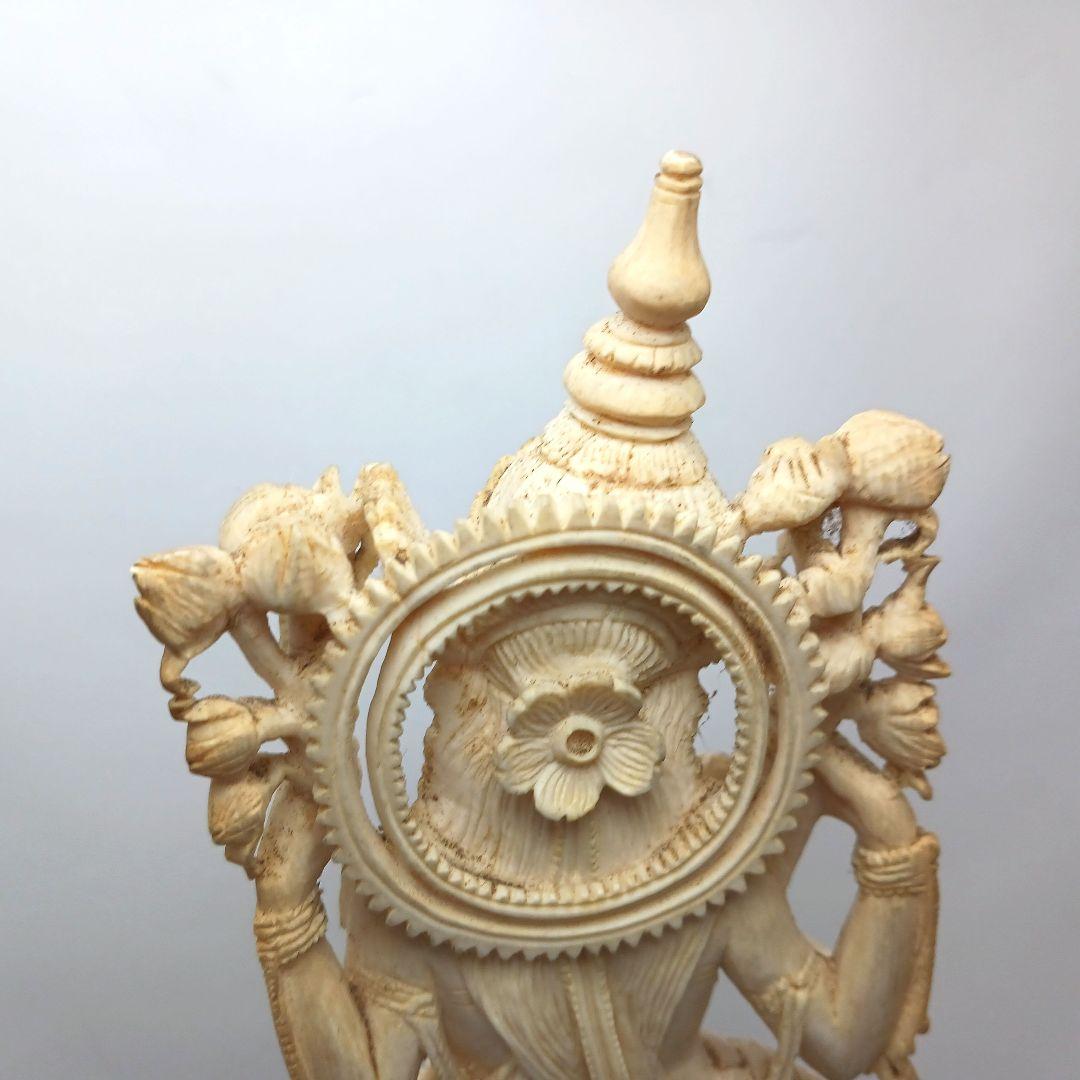 Y2179 細密彫刻 極上 置物 チベット女神像 総重量646.1g　ten