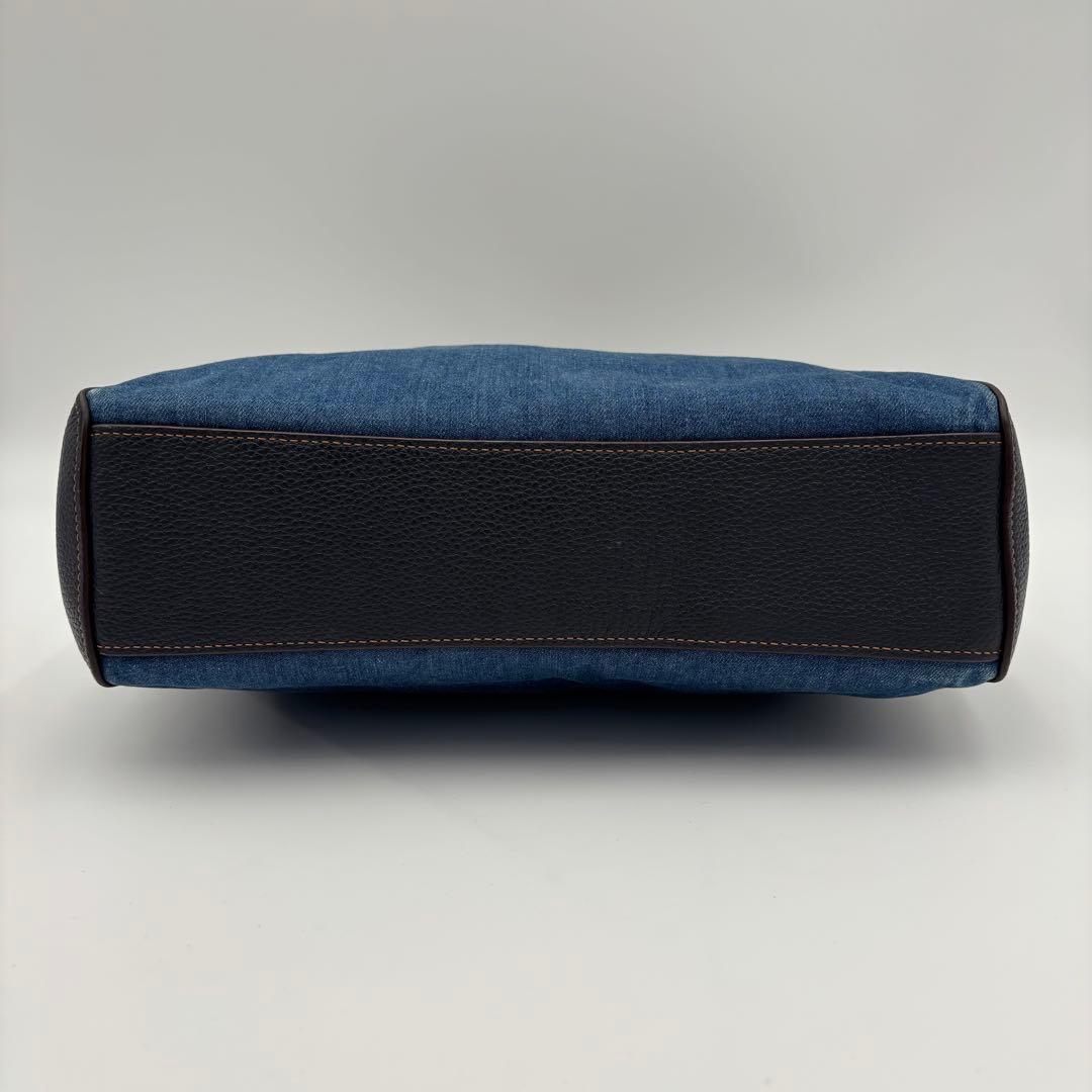 COACH コーチ デニムブルー ショルダーバッグ 2way ティーローズ