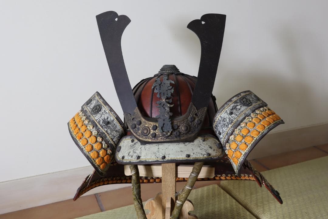 BLACK【等身大甲冑】武者鎧 赤具足一式 光忍作 約50年前製サムライ鎧