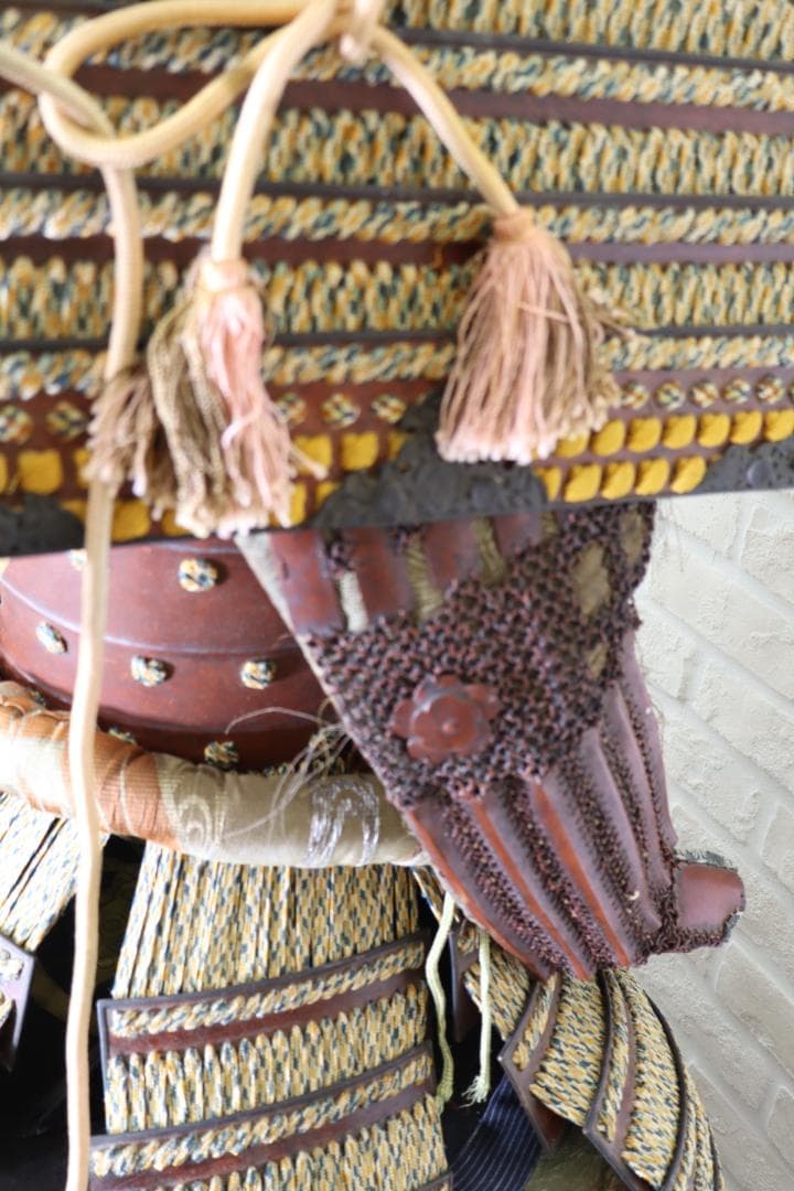 BLACK【等身大甲冑】武者鎧 赤具足一式 光忍作 約50年前製サムライ鎧