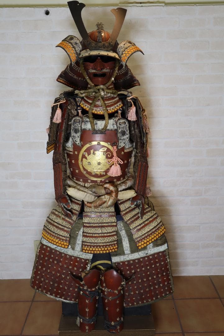 BLACK【等身大甲冑】武者鎧 赤具足一式 光忍作 約50年前製サムライ鎧