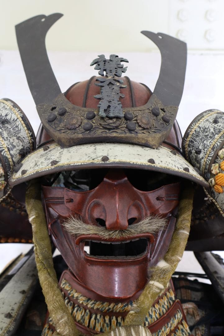 BLACK【等身大甲冑】武者鎧 赤具足一式 光忍作 約50年前製サムライ鎧