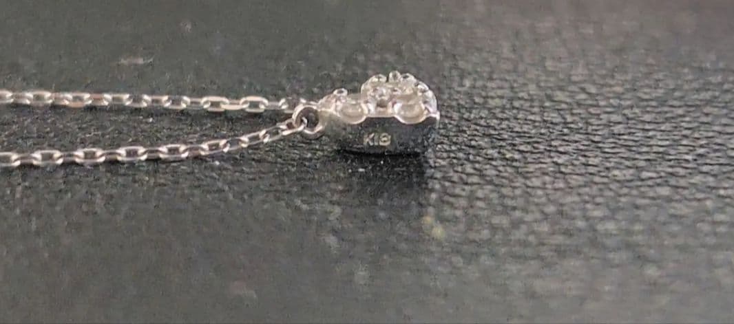 ヴァンドーム青山　k18 ハートネックレス　ダイヤモンド