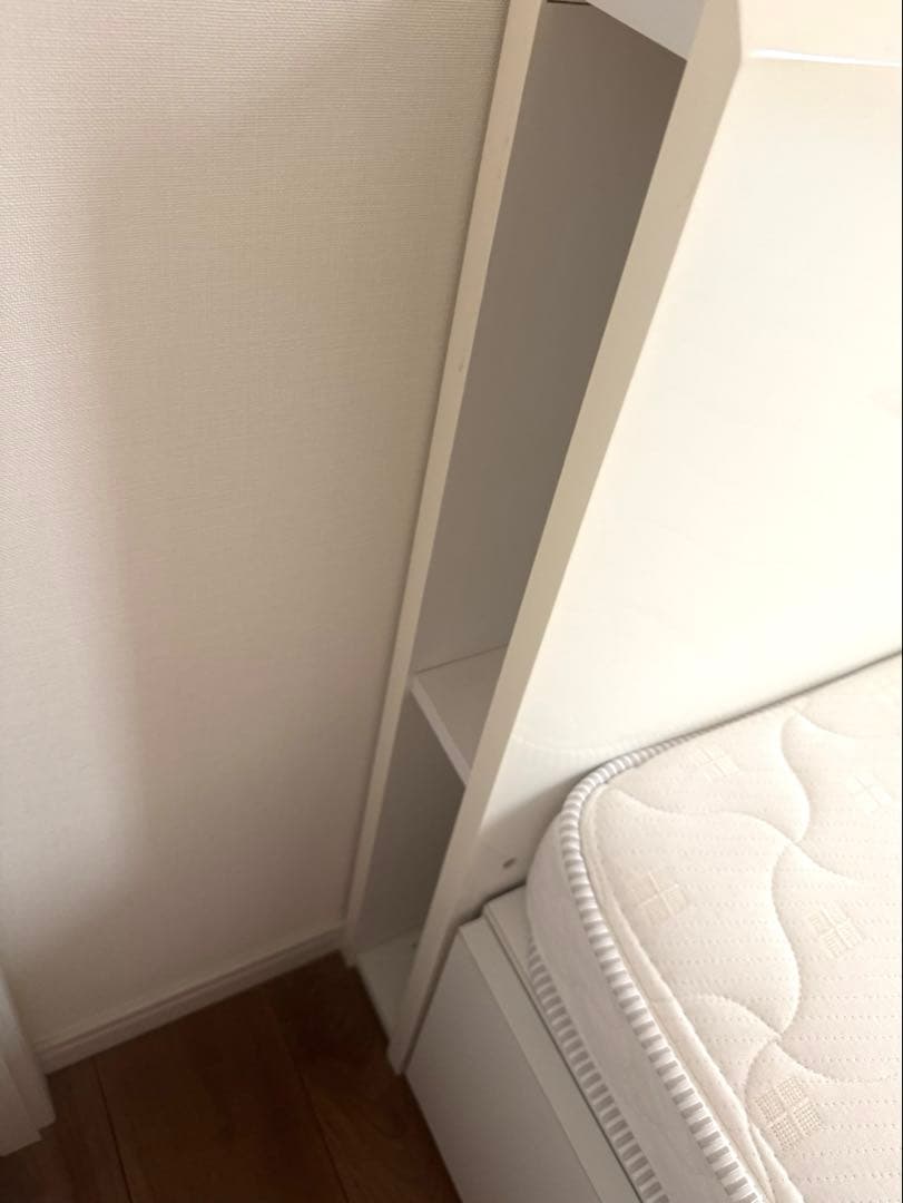 ニトリ ホワイト 収納 コンセント付きベッド ダブル マットレス