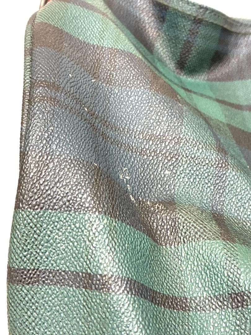 25S12-236 ポロラルフローレン ボストンバッグ グリーン系 チェック柄