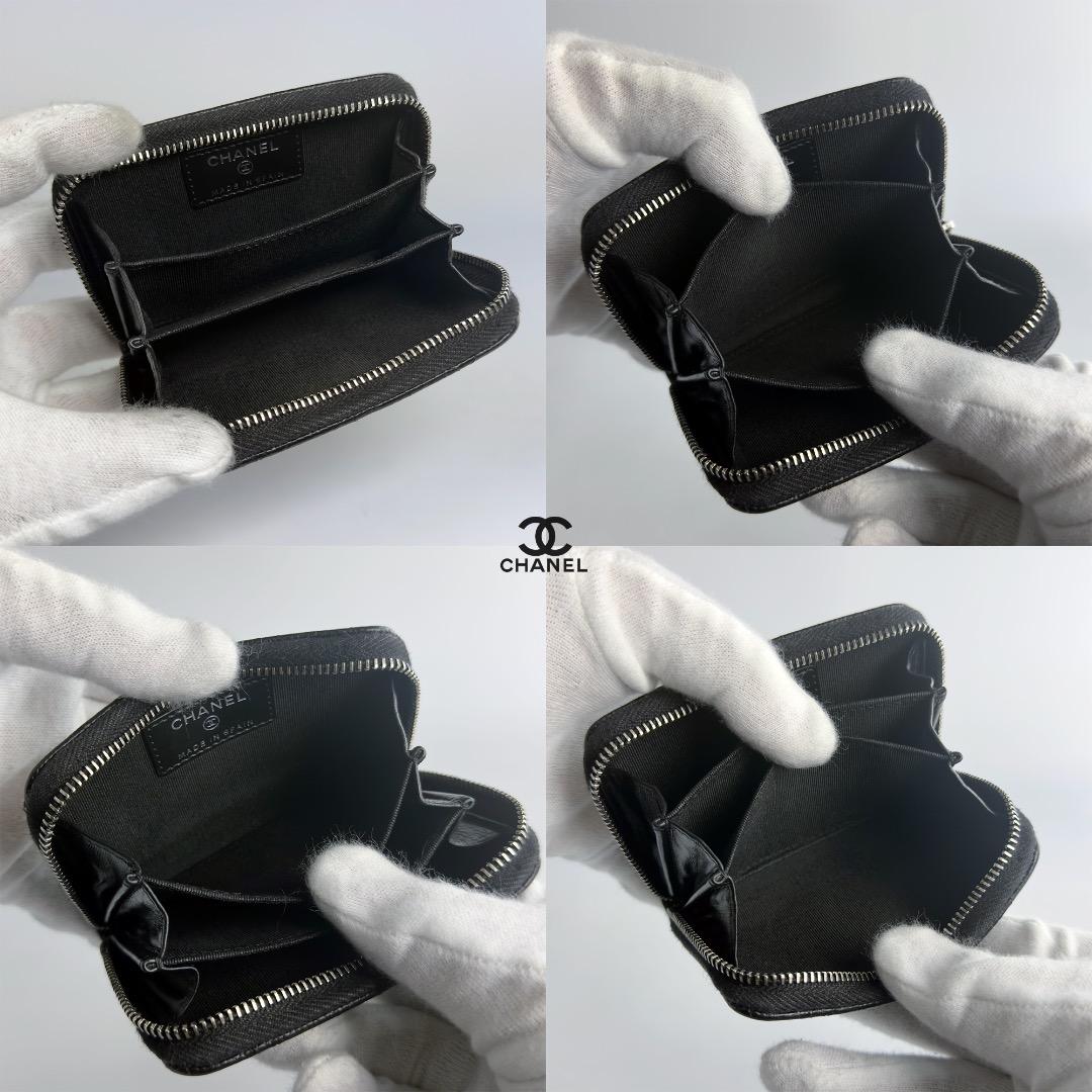 正規品　シャネル　マトラッセ　シルバー金具　ラウンドファスナー　ケース