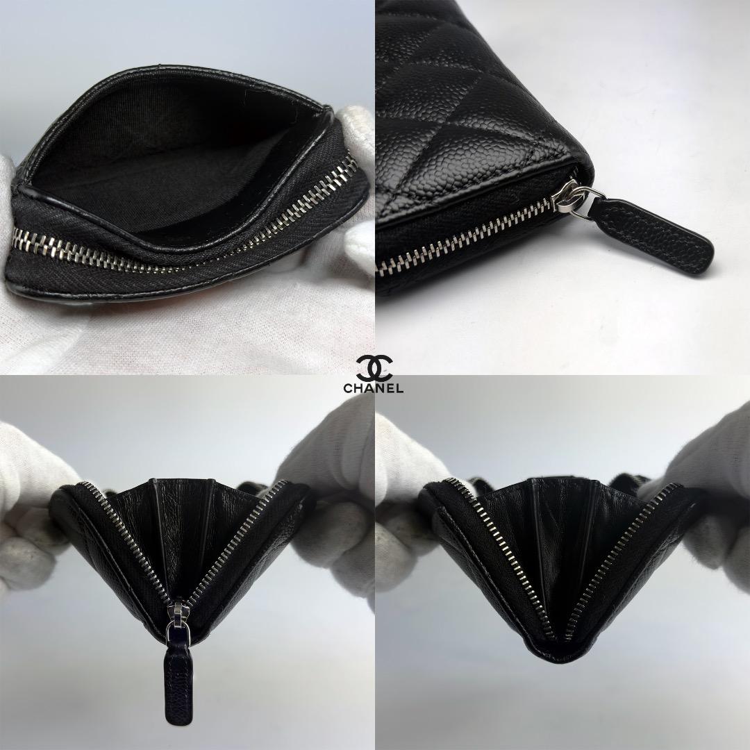 正規品　シャネル　マトラッセ　シルバー金具　ラウンドファスナー　ケース