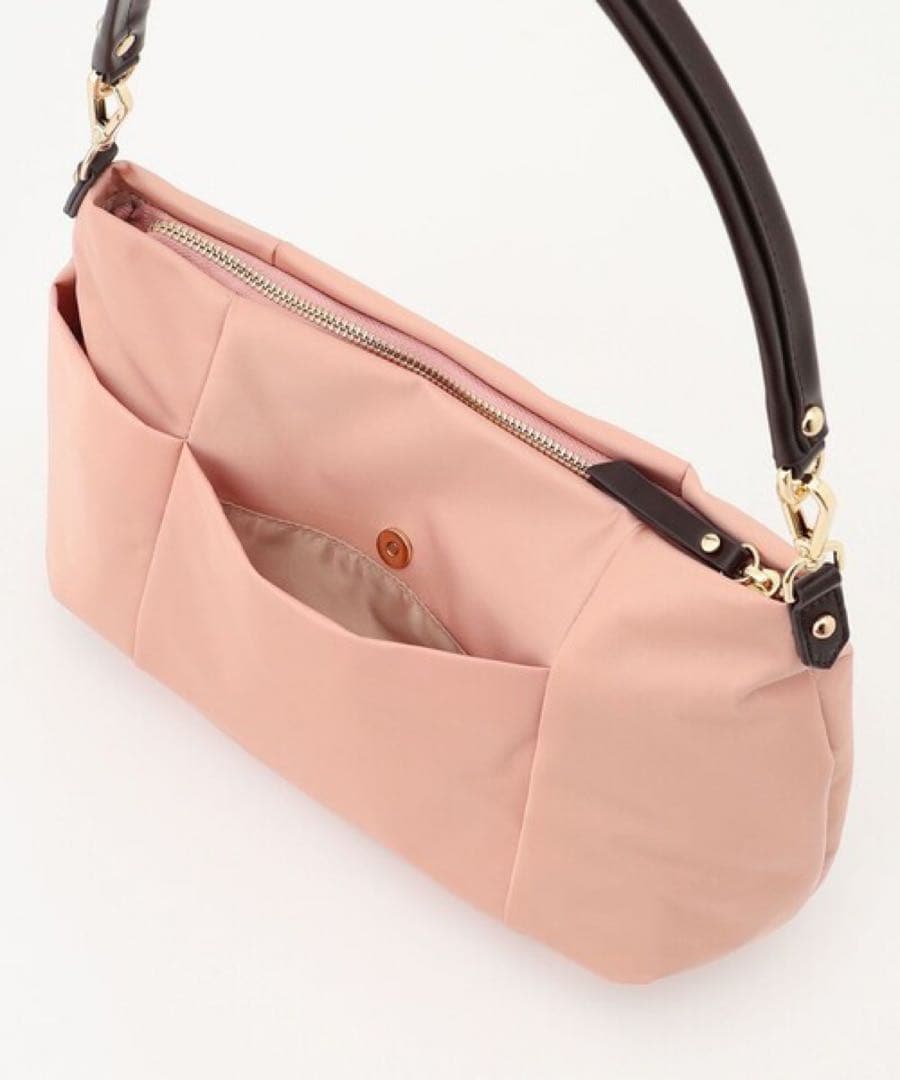 新品J.PRESS ジェイプレス撥水2way ショルダー バッグ ピンク系